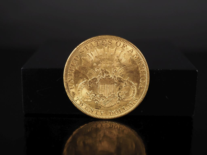 Pièce de 20 Dollars or, 1904. FRAIS ACHETEURS 5% TTC.