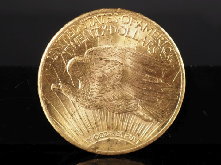 Pièce de 20 Dollars or, 1927. FRAIS ACHETEURS 5% TTC.