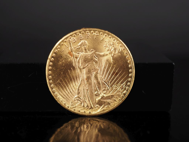 Pièce de 20 Dollars or, 1927. FRAIS ACHETEURS 5% TTC.
