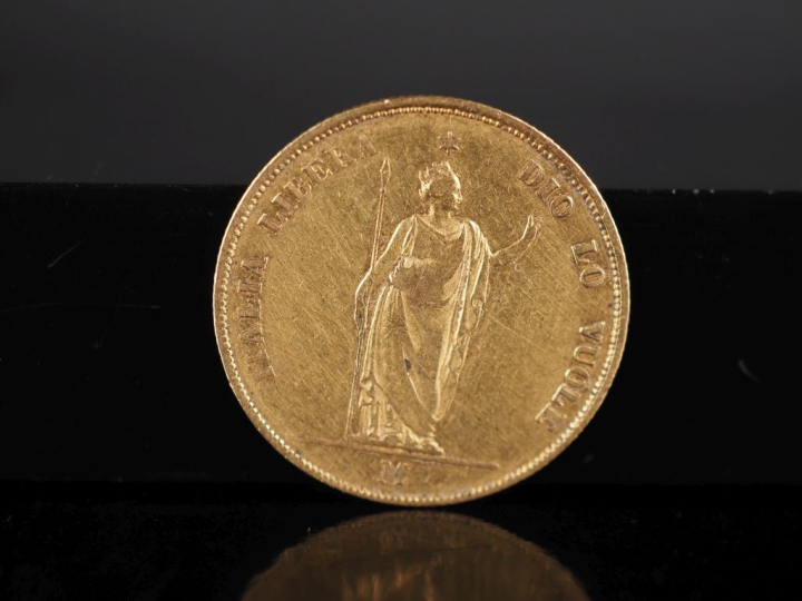 Pièce de 40 Lire, 1848. FRAIS ACHETEURS 10% TTC.