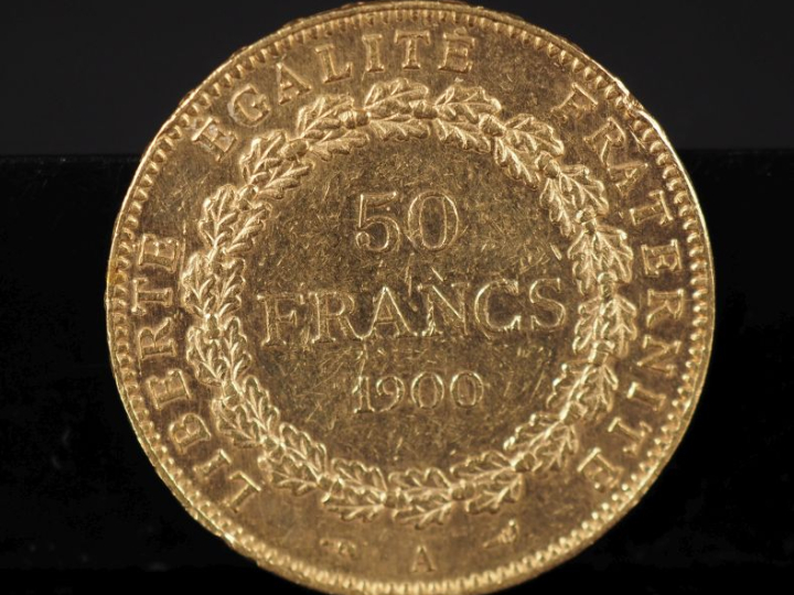 Pièce de 50 Francs or, 1900-A. FRAIS ACHETEURS 10% TTC.