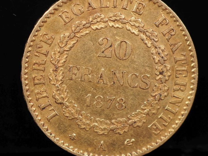 Pièce de 20 Francs or, 1878-A.  FRAIS ACHETEURS 10% TTC.