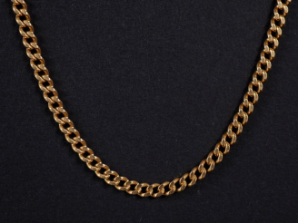 Vente aux enchères Chaine en or jaune 570, maille gourmette.  Long. 59,5 cm Poids. 15,76 