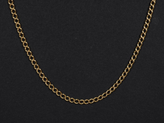 Vente aux enchères Chaine en or jaune 750, maille gourmette.  Long. 54 cm Poids. 5,02 g  