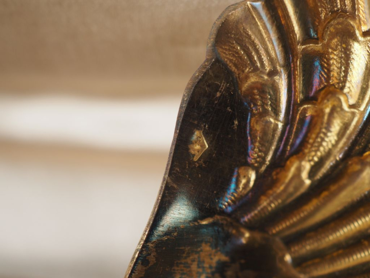 Service à fraise en en argent et argent doré, poinçon tête de sanglier