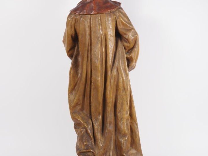 GOLDSCHEIDER. "L'oriental." Grande sculpture en stuc polychrome. Signé