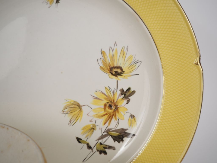 Partie de service en porcelaine de Salens à décor de marguerites et de