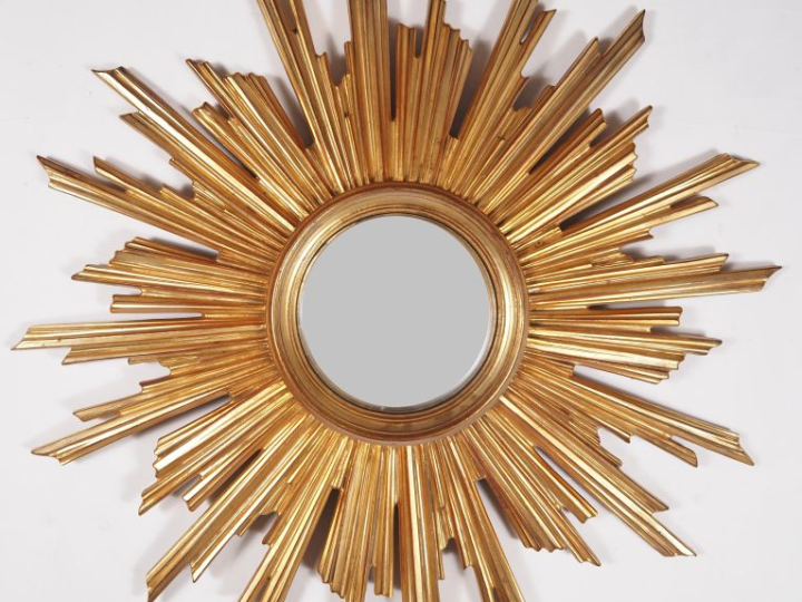 Miroir soleil en compositiion.  Diam. 76 cm