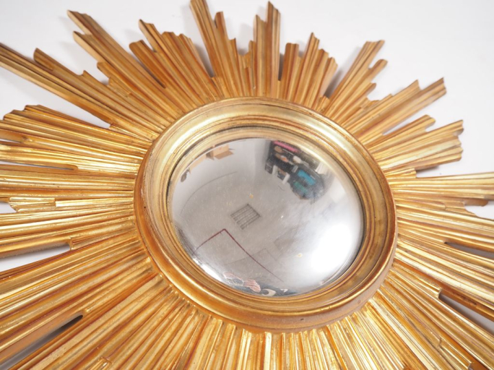 Miroir soleil en compositiion.  Diam. 76 cm