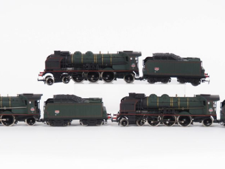 Vente aux enchères Matériel roulant en HO de marque Jouef lot de 3 locomotives type vapeu