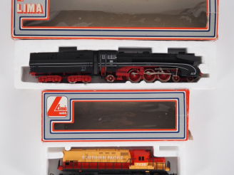 Vente aux enchères Matériel roulant en HO de marque LIMA en boites lima 2 motrices dont l