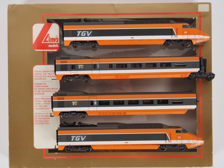 Matériel roulant en HO de marque LIMA en boites d’origine Rame TGV Sud