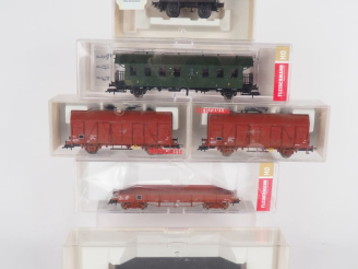 Vente aux enchères Matériel roulant Ho FLEISCHMANN lot de 6 Wagons de marchandises tomber
