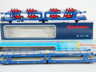 Vente aux enchères Matériel roulant Ho ELECTROTREN Lot de 2 wagons porte 15voitures dont 