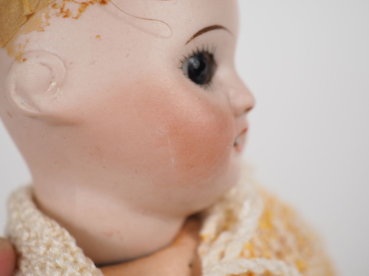 Jolie poupée type Bleuette SFBJ moule 60 8/0 tête porcelaine bouche ou