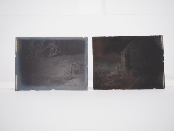 PHOTOGRAPHIE. Lot comprenant :  - quinze plaques photographiques 4,5 x