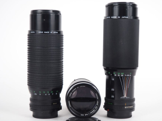 Vente aux enchères CANON. Lot de trois téléobjectifs : - ZOOM FD 1:5.6/100-300 n°160113 -