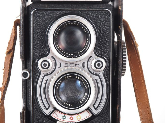 SEMFLEX. Appareil photographique 6 x 6 n°384691 avec objectifs SOM BER