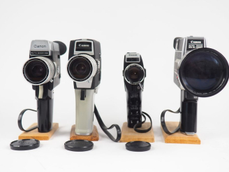 Vente aux enchères CANON. Lot de six caméras : - ZOOM 250 SUPER 8 - AUTO ZOOM 518 SUPER 8