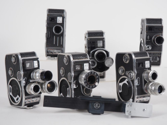 Vente aux enchères PAILLARD-BOLEX. Lot de six caméras 8mm : - B8 avec objectif SOM BERTHI