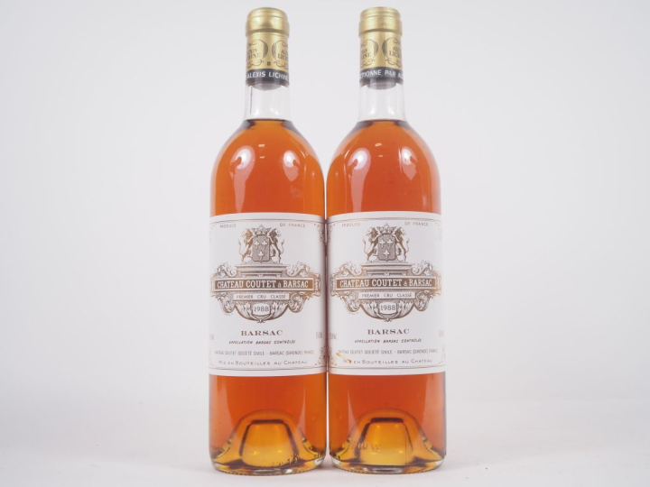 2 BOUTEILLES CHÂTEAU COUTET 1er CC SAUTERNES - 1988 - BG