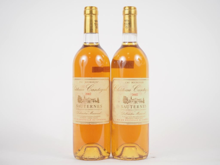 2 BOUTEILLES CHÂTEAU CANTEGRIL CB SAUTERNES - 2002 - ET