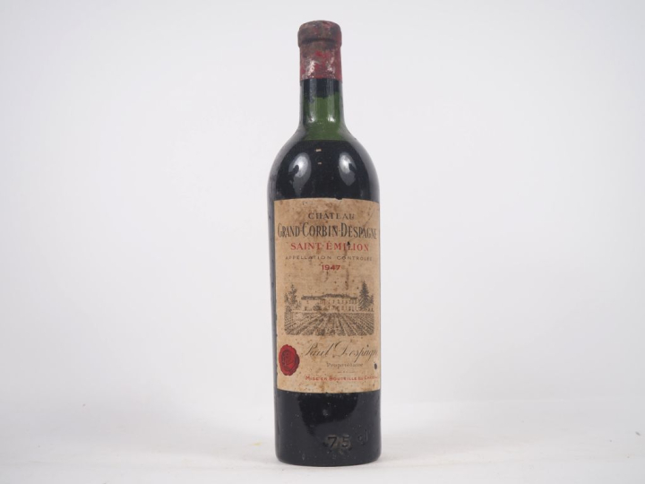 1 BOUTEILLE CHÂTEAU GRAND CORBIN DESPAGNE ST ÉMILION - 1947 - MEP/EA