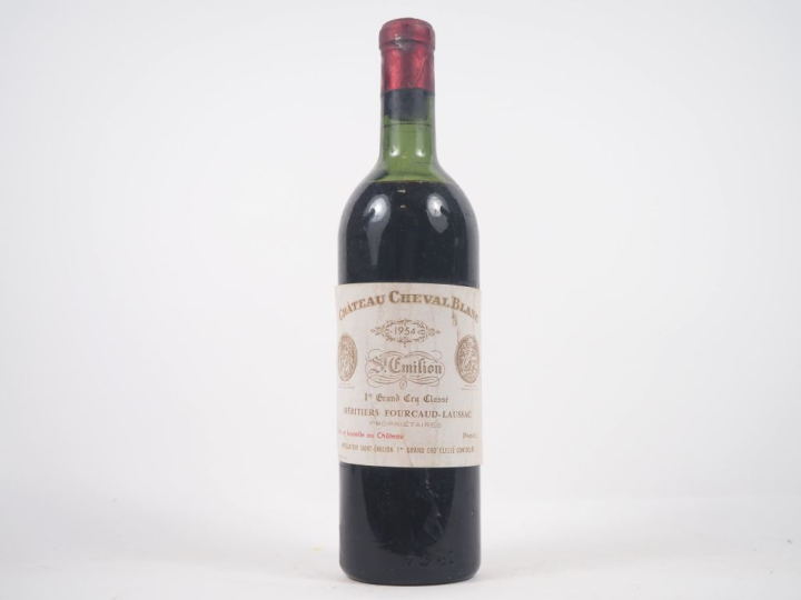 1 BOUTEILLE CHÂTEAU CHEVAL BLANC 1er GCC ST ÉMILION - 1954 - MEP/ELS/C