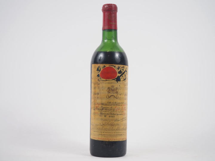 1 BOUTEILLE CHÂTEAU MOUTON ROTHSCHILD 1er GCC PAUILLAC - 1969 - MEP-BE
