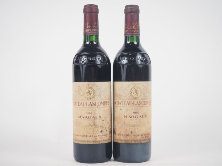 2 BOUTEILLES CHÂTEAU LASCOMBES GCC MARGAUX - 1989 - ES 