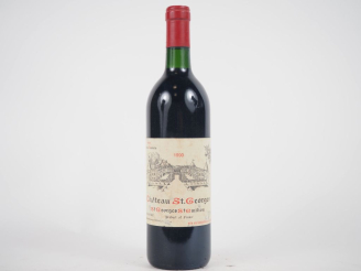 Vente aux enchères 1 BOUTEILLE CHÂTEAU ST GEORGES ST ÉMILION - 1990