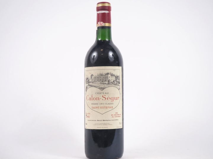 1 BOUTEILLE CHÂTEAU CALON SÉGUR GCC ST ESTÈPHE - 1992 -  BG/ETLA 