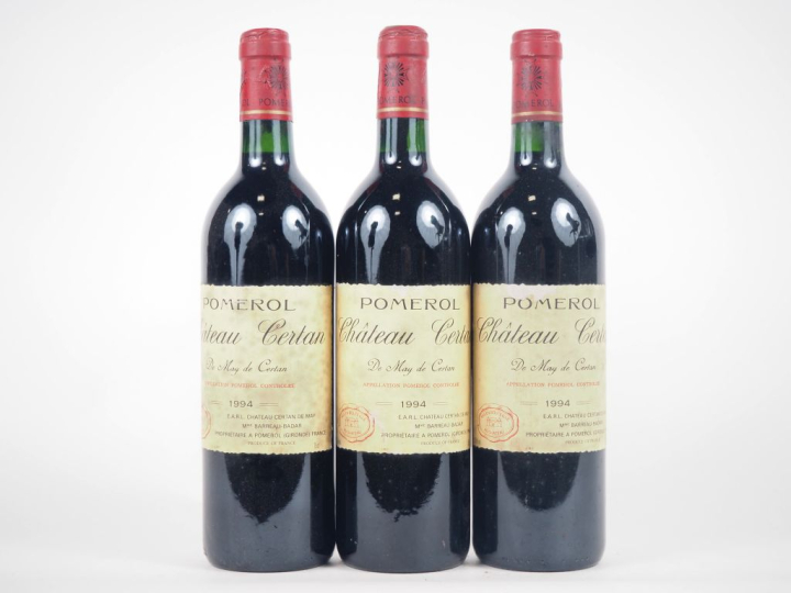 3 BOUTEILLES CHÂTEAU CERTAN DE MAY POMEROL - 1994 - ET 