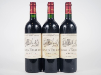 Vente aux enchères 3 BOUTEILLES CHÂTEAU LA TOUR DE MONS CB MARGAUX - 1995 - 1 ET