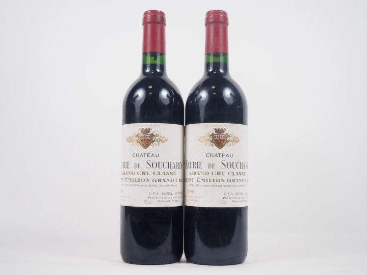 2 BOUTEILLES CHÂTEAU FAURIE DE SOUCHARD GCC ST ÉMILION - 1998 - ELS