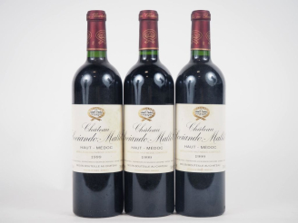 Vente aux enchères 3 BOUTEILLES CHÂTEAU SOCIANDO MALLET HAUT MÉDOC - 1999 - 2 ELT 