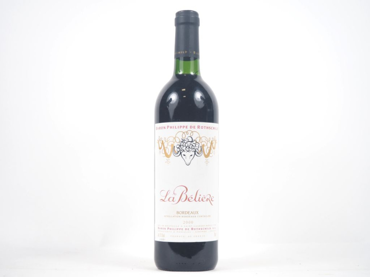 1 BOUTEILLE "LA BÉLIÈRE" BARON PHILIPPE DE ROTHSCHILD  BORDEAUX - 2000