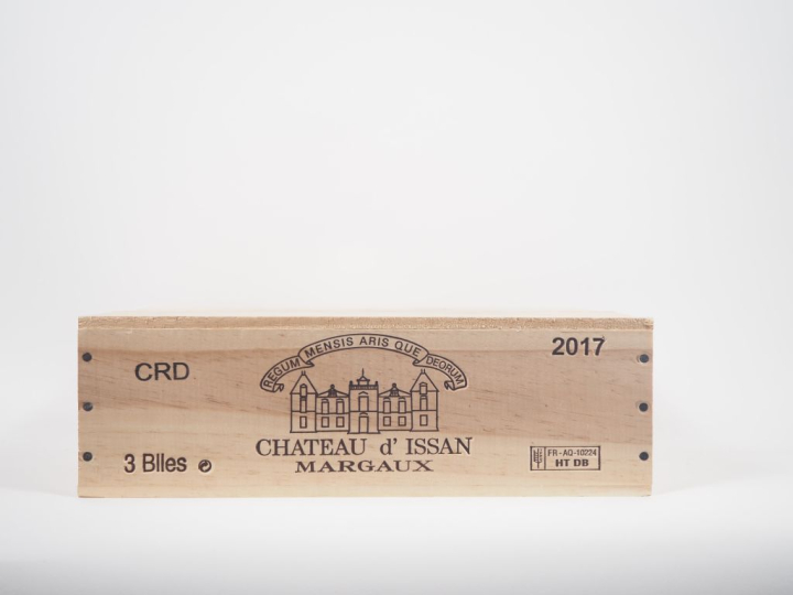 3 BOUTEILLES CHÂTEAU D'ISSAN GCC MARGAUX - 2017 - CBO 