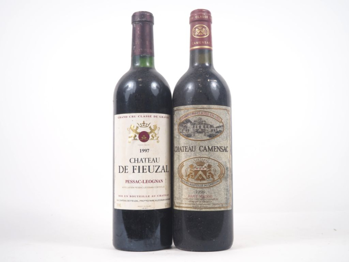 2 BOUTEILLES : 1 CHÂTEAU DE FIEUZAL GCC PESSAC GRAVES - 1997 - BG  / 1