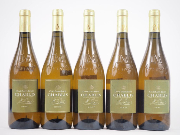 5 BOUTEILLES CHABLIS "CUVÉE SAINT BENOIT" - 2007