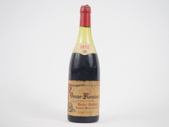 1 BOUTEILLE VOSNE ROMANÉE DUCLOS MAILLARD - 1972 - NIVEAU BAS 