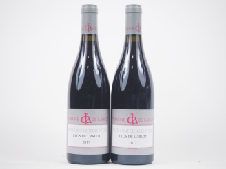 Vente aux enchères 2 BOUTEILLES NUITS ST GEORGES 1er CRU "CLOS DE L'ARLOT" DOMAINE DE L'A