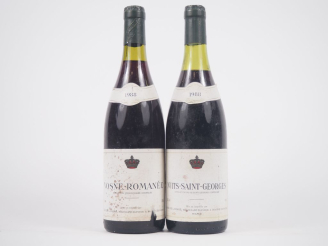 Vente aux enchères 2 BOUTEILLES FRED DE LAMARE 1988 : 1 VOSNE ROMANÉE - ES / 1 NUITS ST G