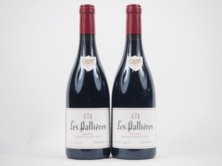 2 BOUTEILLES GIGONDAS "LES PALLIÈRES" RACINES BRUNIER   LYNCH - 2017