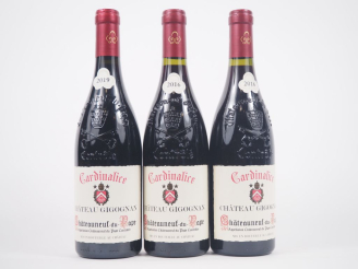 Vente aux enchères 3 BOUTEILLES CHÂTEAUNEUF DU PAPE CHÂTEAU GIGOGNAN "CARDINALICE" : 2 DE