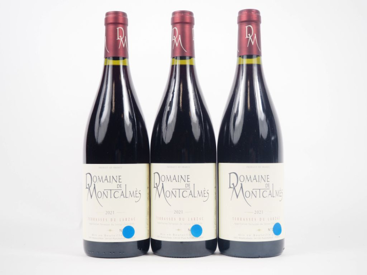 3 BOUTEILLES DOMAINE DE MONTCALMÈS TERRASSES DU LARZAC - 2021