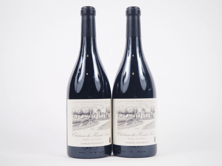 2 BOUTEILLES CHÂTEAU DE HAUTE SERRE CAHORS GEORGES VIGOUROUX - 2018