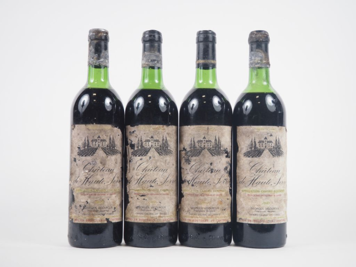 4 BOUTEILLES CHÂTEAU DE HAUTE SERRE CAHORS : 2 DE 1982 / 2 DE 1989 - 3