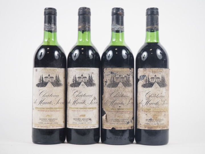 4 BOUTEILLES CHÂTEAU DE HAUTE SERRE CAHORS : 2 DE 1983 / 2 DE 1989 - 1