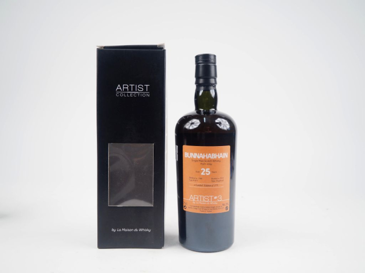 BUNNAHABHAIN 25 YEARS SIGNATORY VINTAGE ARTIST #3 LMDW DISTILLED : 198